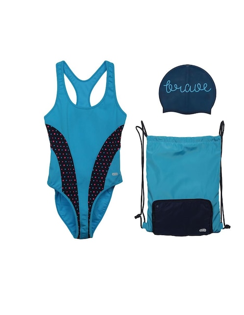 Traje de baño completo deportivo X10 para niña