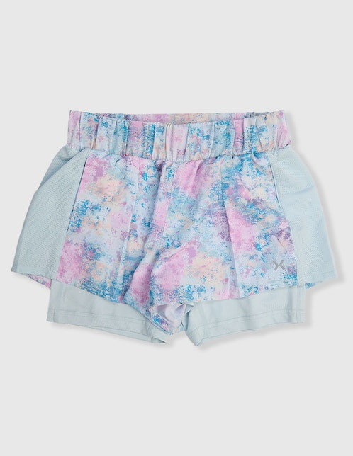 Short con malla X10 para entrenamiento niña