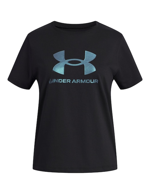 Playera deportiva para entrenamiento Under Armour UA G Rival Shimmer SS para niña
