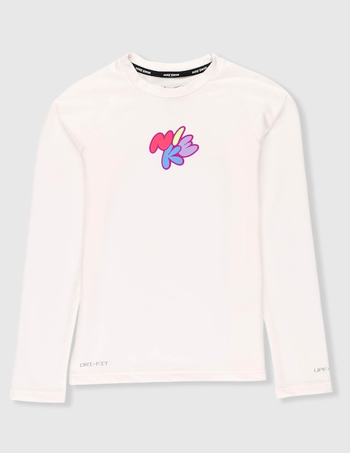 Wetshirt Nike estampado con logo para niña