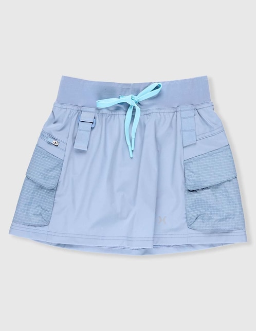 Falda short deportiva X10 para senderismo niña