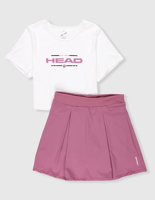 Conjunto deportivo regular Head con elástico para niña