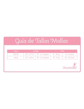 Malla Danzinatta compresión media para niña