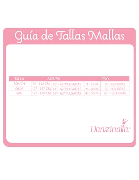 Malla Danzinatta ballet para niña
