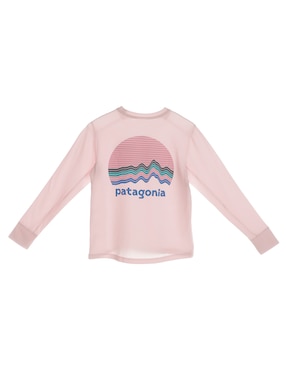 Wetshirt Patagonia estampado logo para niña
