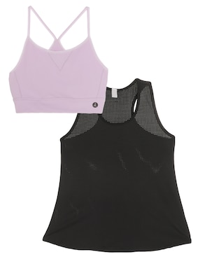 Set Top Deportivo Pink Fit Para Niña