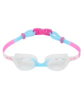 Goggles de puente fijo X10 para natación de niña
