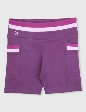Short con bolsillos X10 para entrenamiento niña