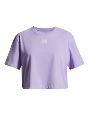 Playera deportiva para entrenamiento Under Armour Ua rival ss para niña