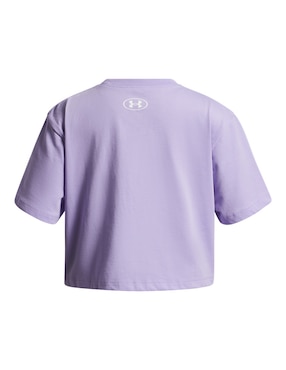 Playera deportiva para entrenamiento Under Armour Ua rival ss para niña