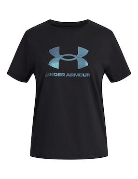 Playera deportiva para entrenamiento Under Armour UA G Rival Shimmer SS para niña