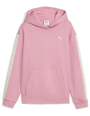 Sudadera Puma Ess Tape Relaxed Hoodie Fl G con capucha y bolsa para niña