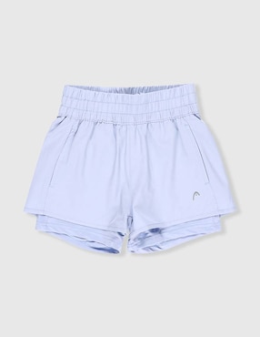 Short efecto doble prenda Head para entrenamiento niña