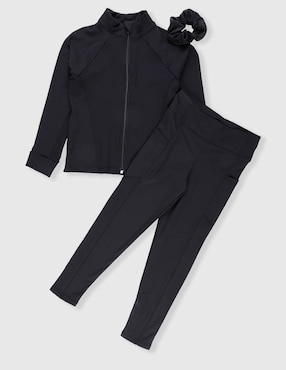 Conjunto deportivo regular X10 con elástico para niña