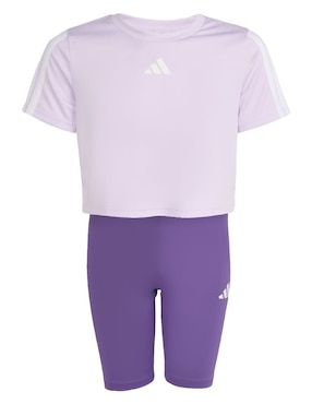 Conjunto deportivo regular Adidas con elástico para niña