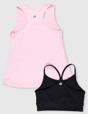 Set top deportivo Pink Fit para entrenamiento niña