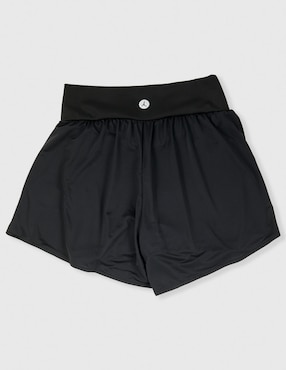 Short efecto doble prenda Pink Fit para entrenamiento niña