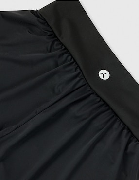 Short efecto doble prenda Pink Fit para entrenamiento niña