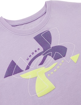 Playera deportiva para entrenamiento under armour de niña