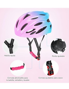 Casco medio para ciclismo Xtellar para niña