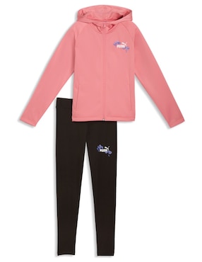 Conjunto deportivo Puma con elástico para niña