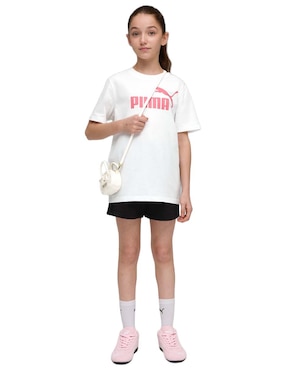 Conjunto deportivo Puma Ess No1 Logo Tee and Shorts Set G de algodón para niña