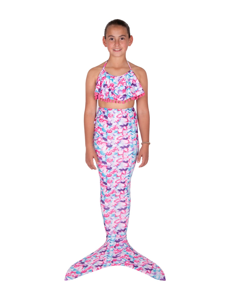 Kit Cola de Sirena Basic Pink Mermaid 123 para Niña