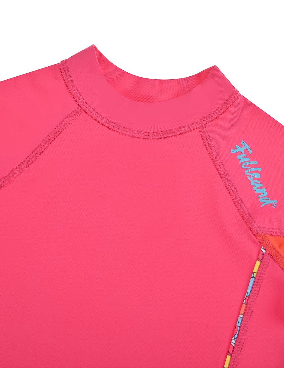 Wetshirt estampado bloques de color para niña 3