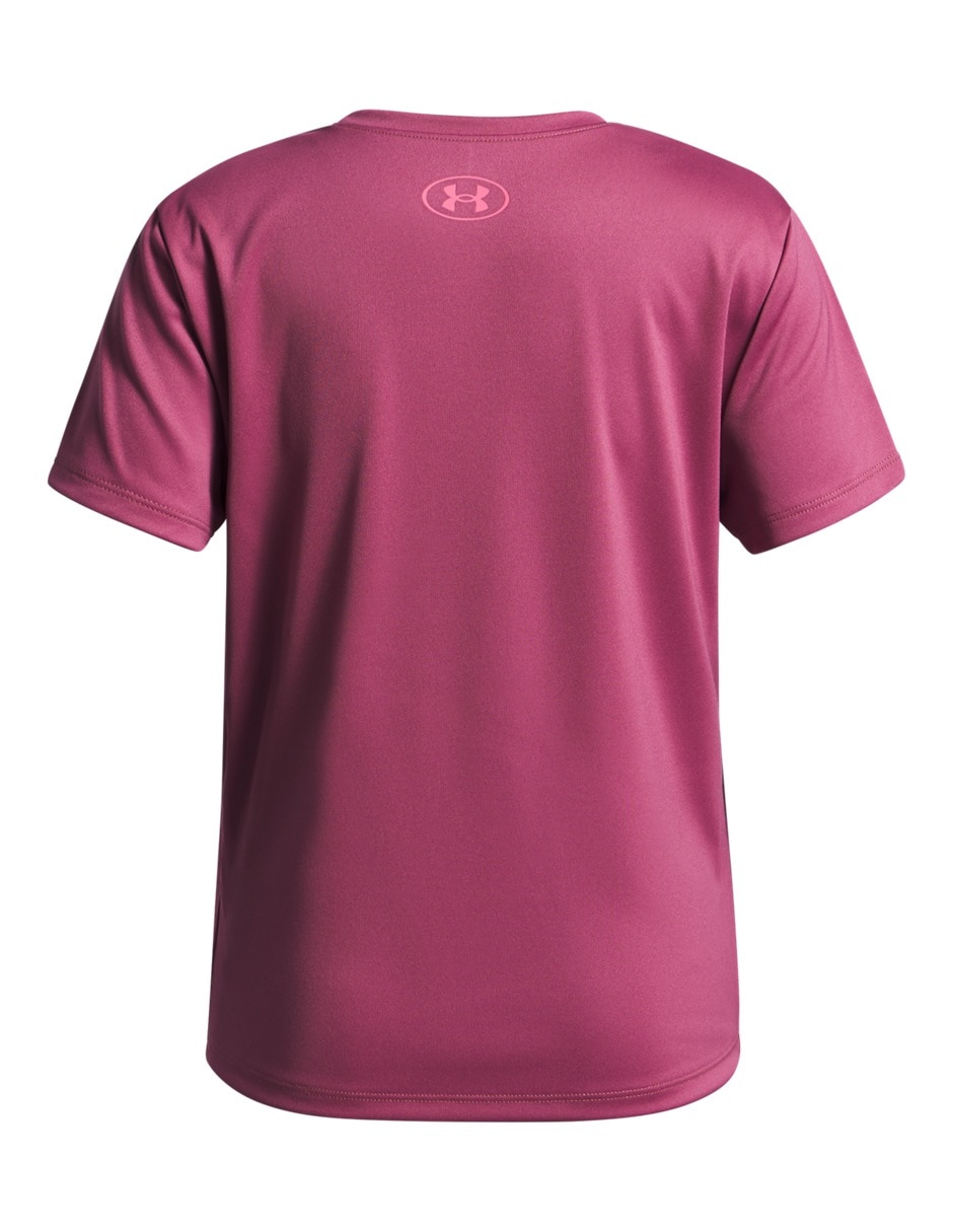 Playera deportiva para entrenamiento UA Tech Varsity Graphic de niña 2
