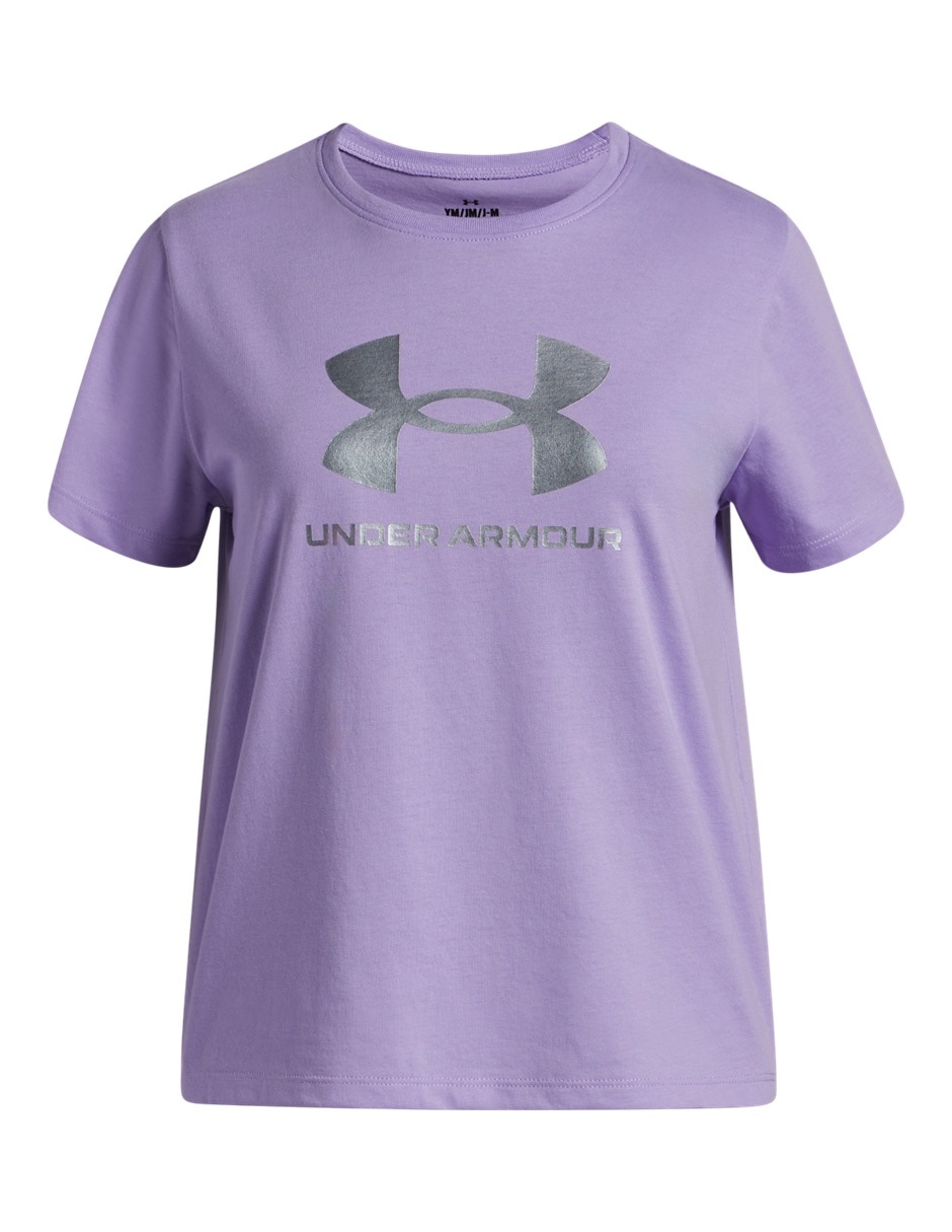 Playera deportiva para entrenamiento UA G Rival Shimmer de niña