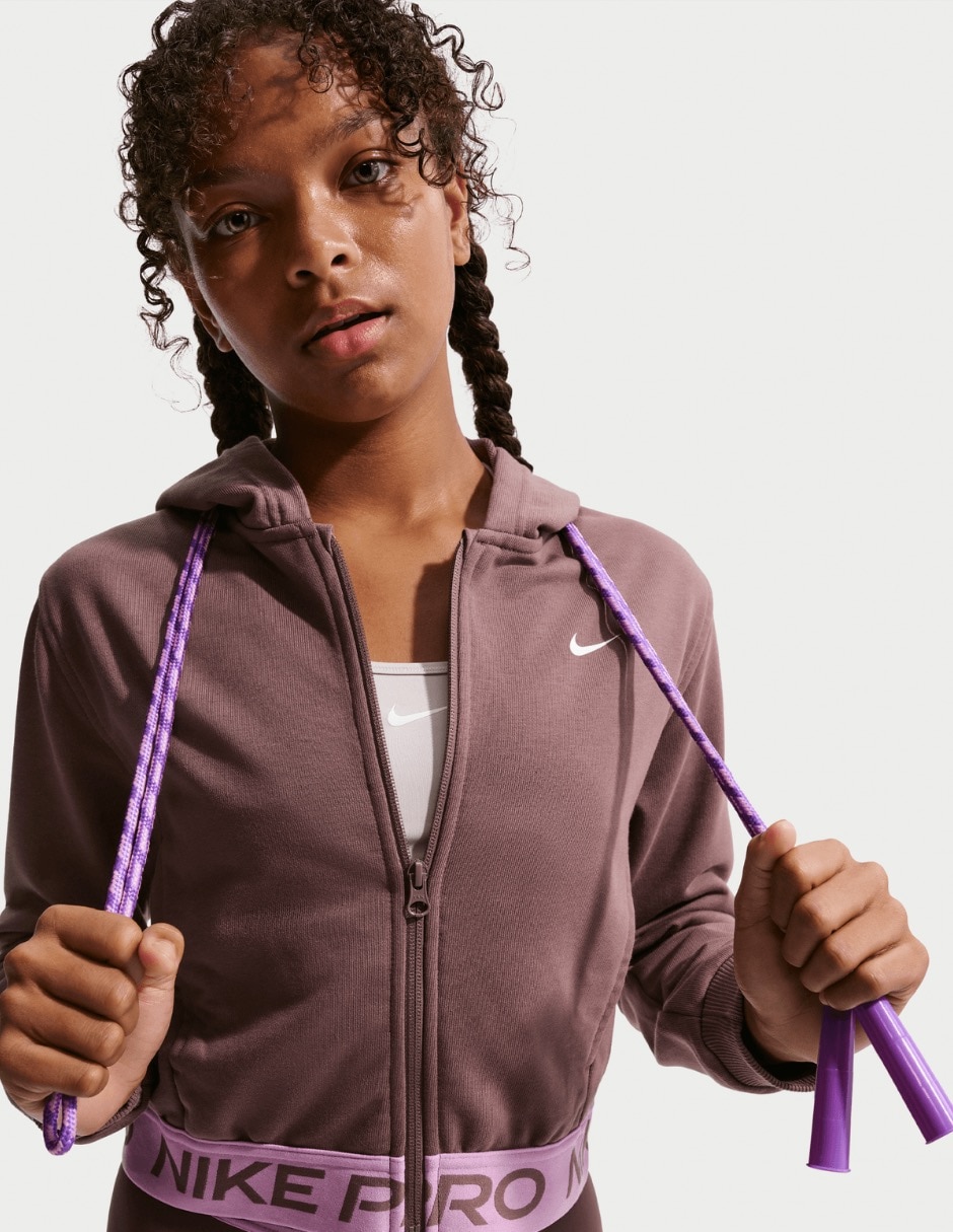 Sudadera Pro Fleece con capucha y bolsa para niña 5