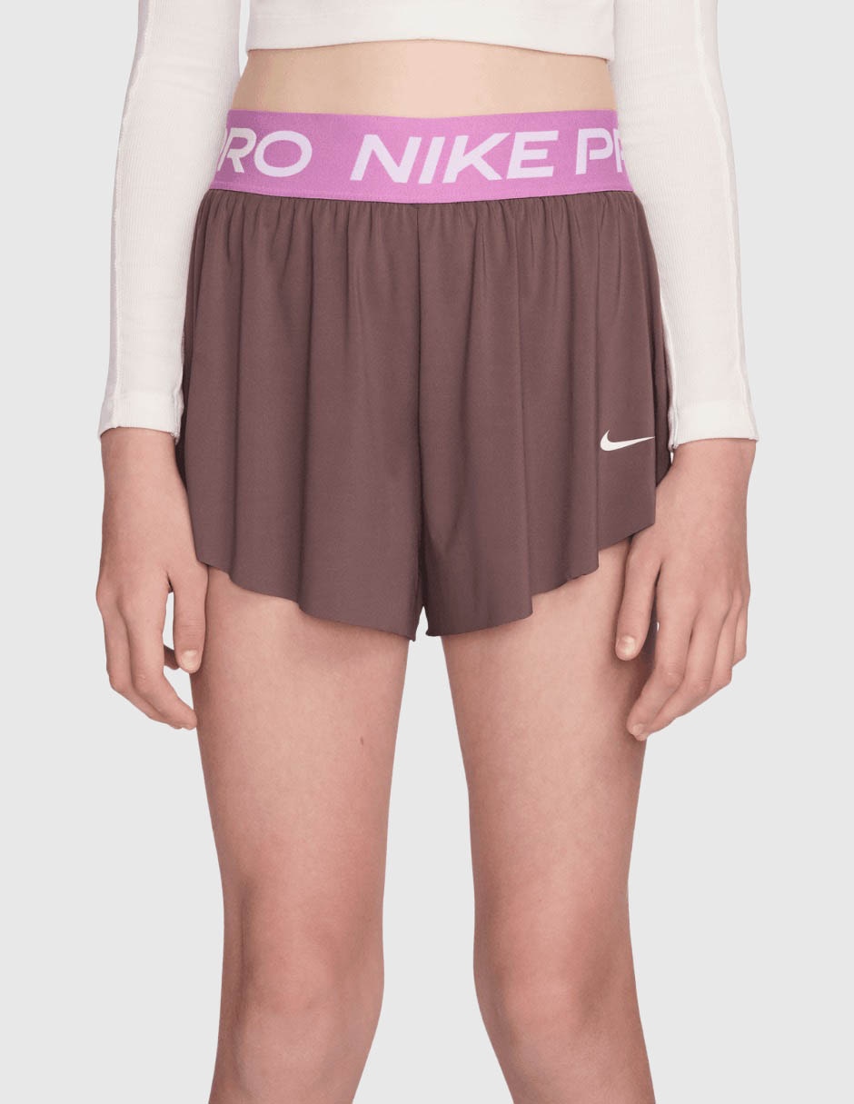 Short efecto doble prenda para entrenamiento niña