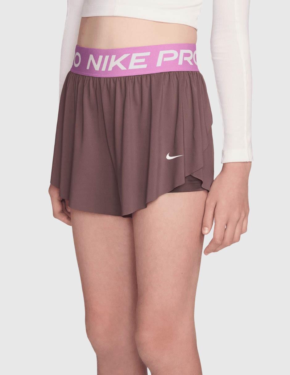 Short efecto doble prenda para entrenamiento niña 3