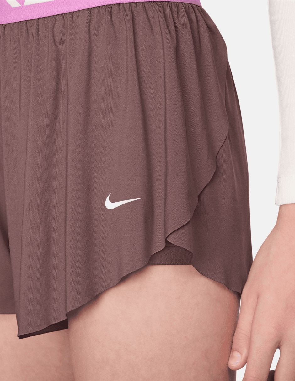 Short efecto doble prenda para entrenamiento niña 4