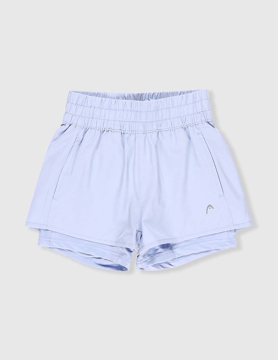 Short efecto doble prenda para entrenamiento niña