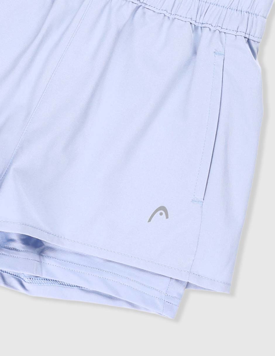 Short efecto doble prenda para entrenamiento niña 4