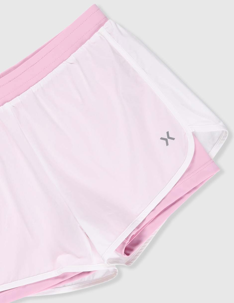 Short efecto doble prenda para entrenamiento para niña 3