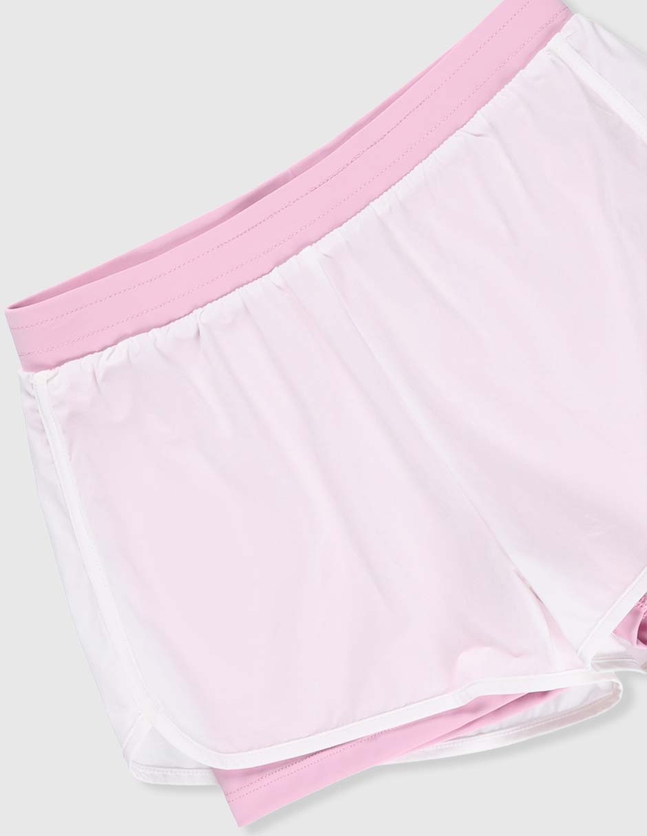 Short efecto doble prenda para entrenamiento para niña 4
