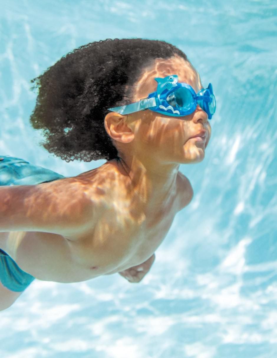 Goggles de puente fijo para natación infantil unisex 2