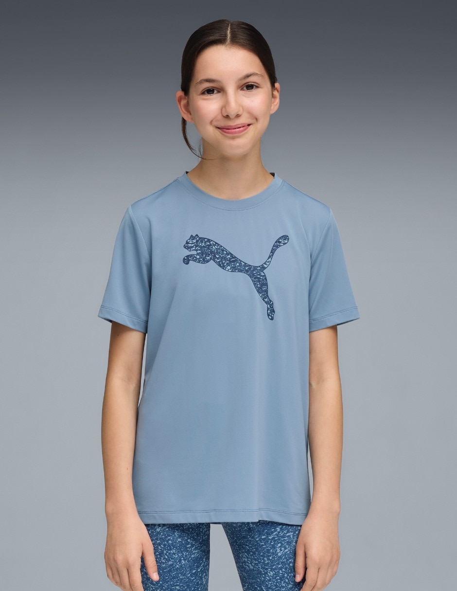 Playera deportiva para entrenamiento TAD ESS Puma Logo Graphic Tee G de niña Playera deportiva para entrenamiento TAD ESS Puma Logo Graphic Tee G de niña