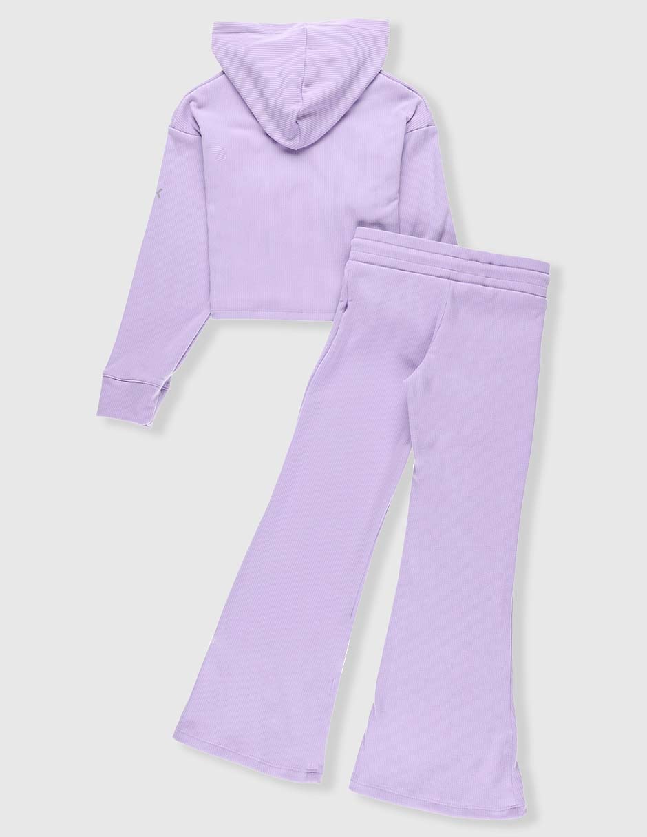 Conjunto deportivo regular con agujeta para niña 2