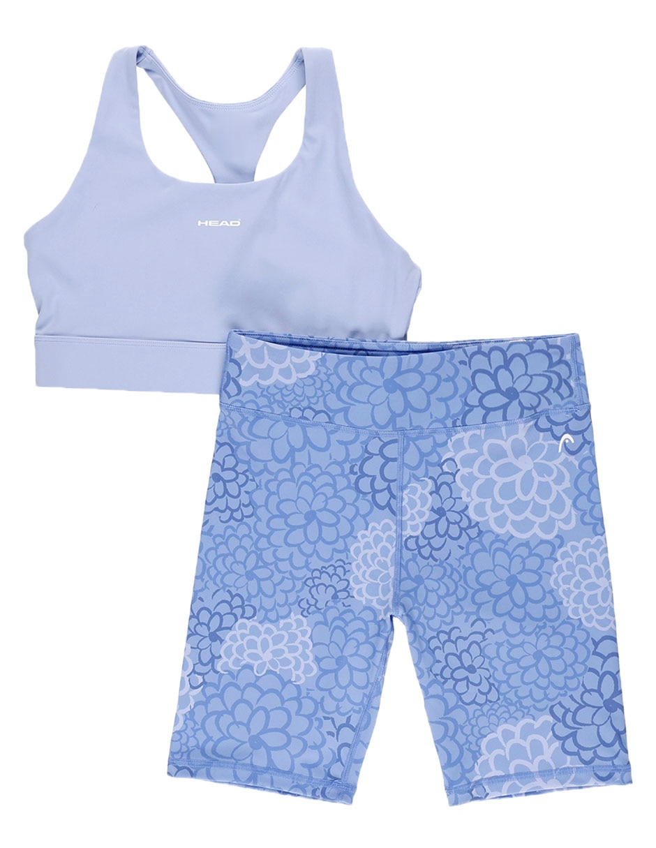 Conjunto deportivo regular con elástico para niña
