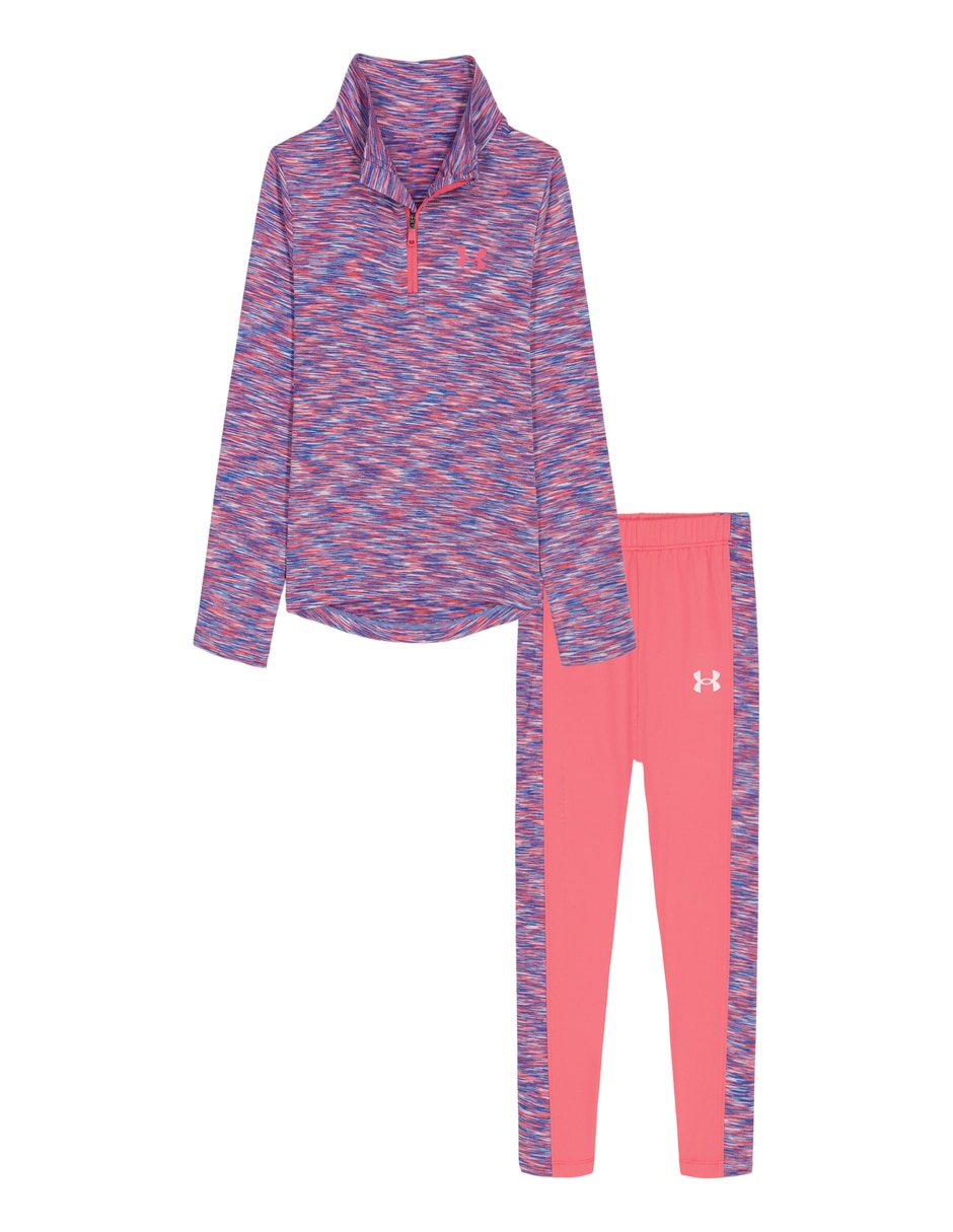 Conjunto deportivo regular con elástico para niña