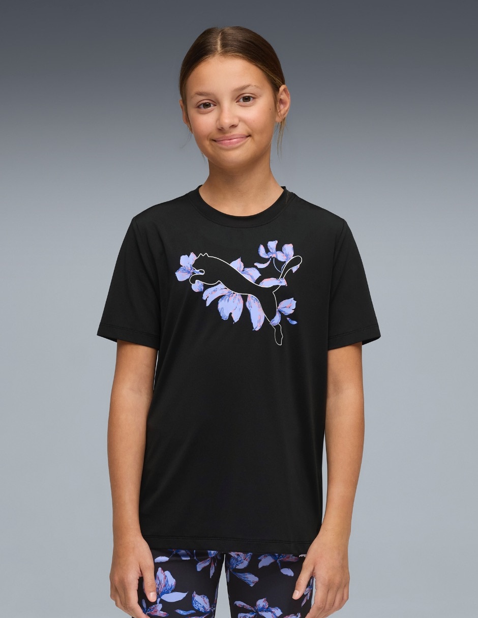 Playera deportiva para entrenamiento de niña