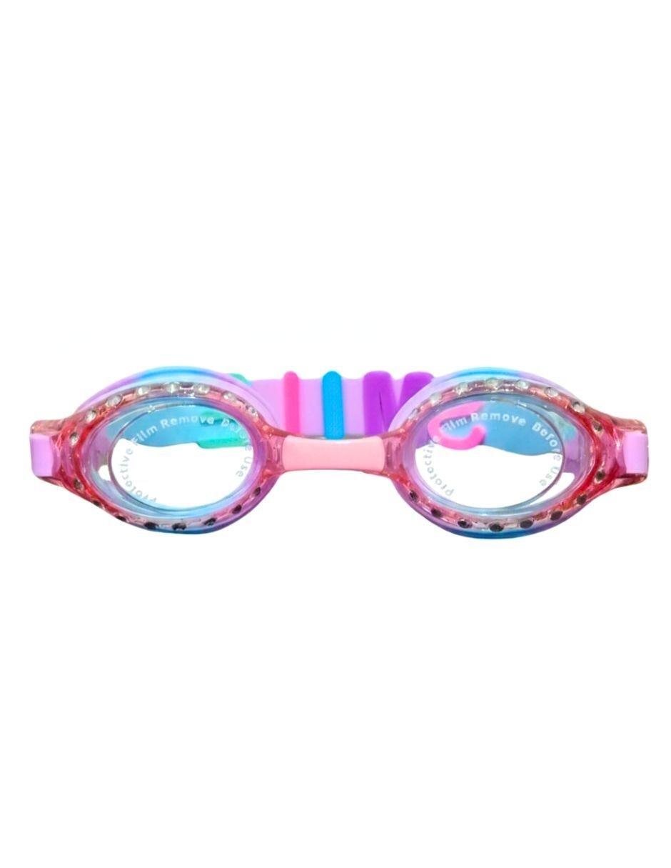 Goggles de puente intercambiable para natación de niña
