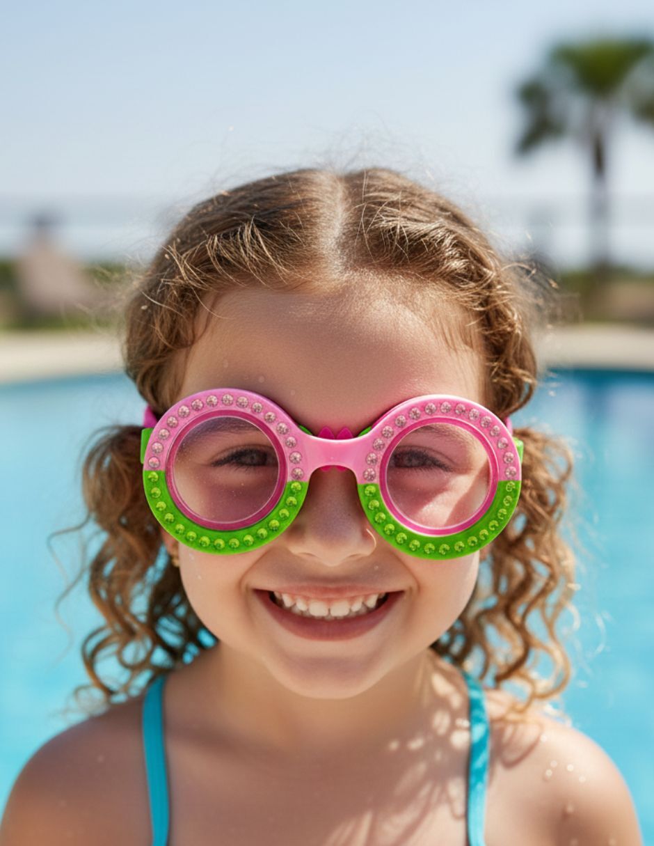 Goggles de puente fijo para natación de niña 7