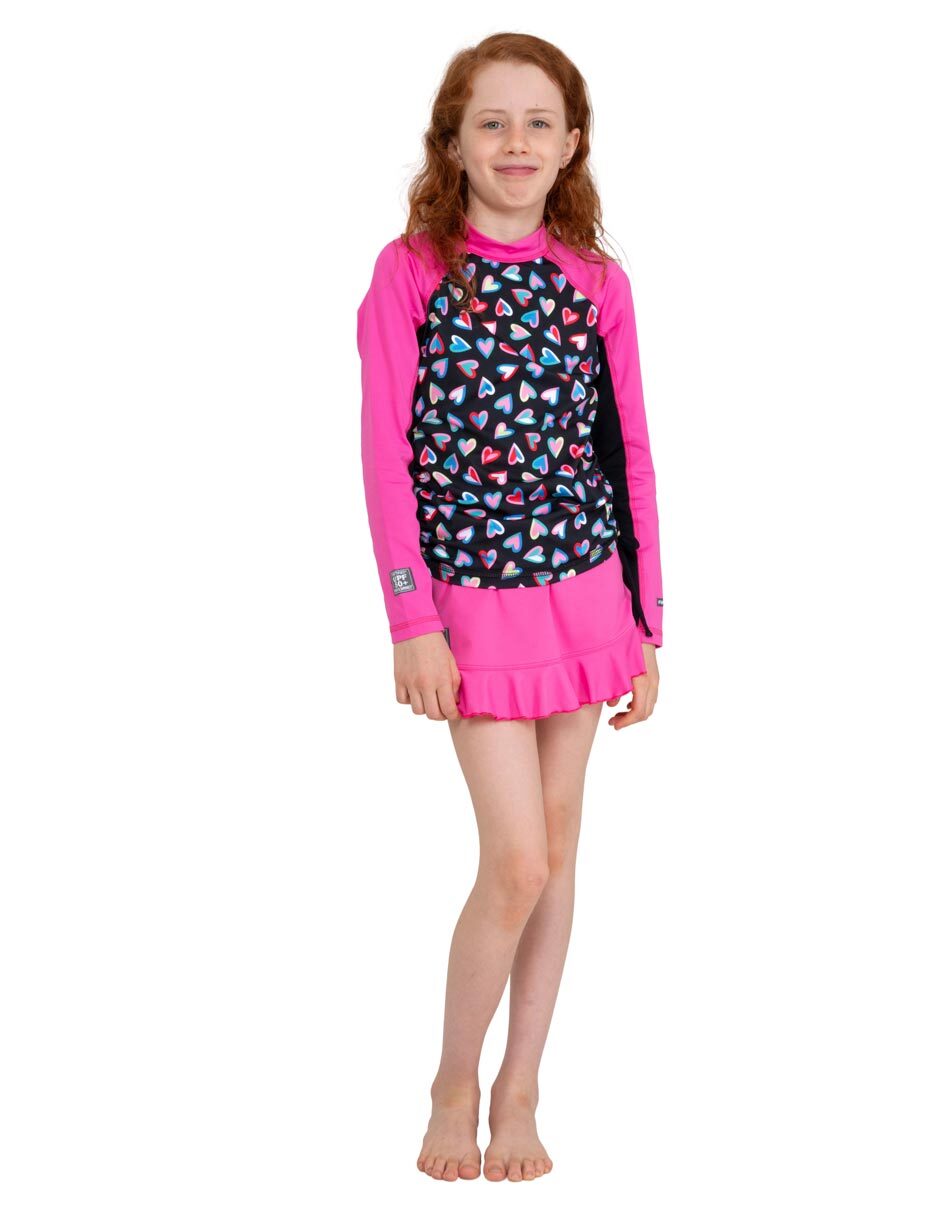 Falda short deportiva para natación niña 3