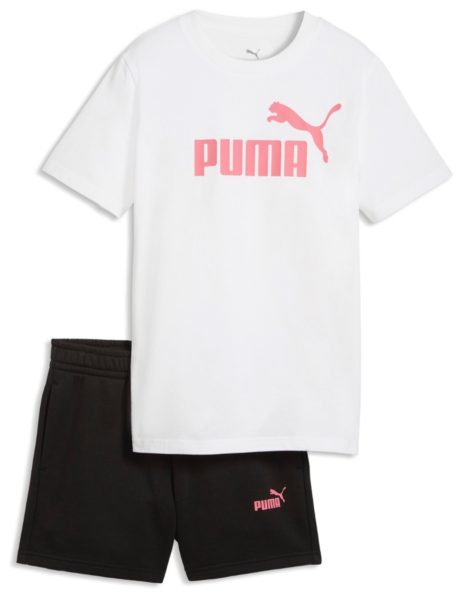 Conjunto deportivo Ess No1 Logo Tee and Shorts Set G de algodón para niña Conjunto deportivo Ess No1 Logo Tee and Shorts Set G de algodón para niña